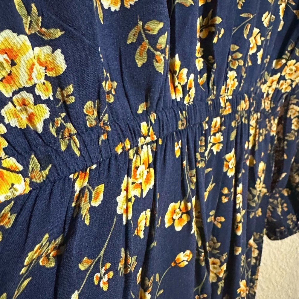 Old navy Navy floral longsleeve dress size S - Picture 6 of 11